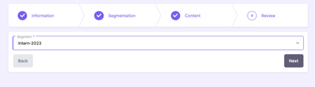 Chose Campaign Segments