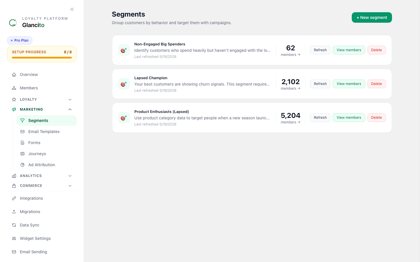 Segments List
